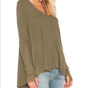 Free People “Malibu” Thermal in Army Green